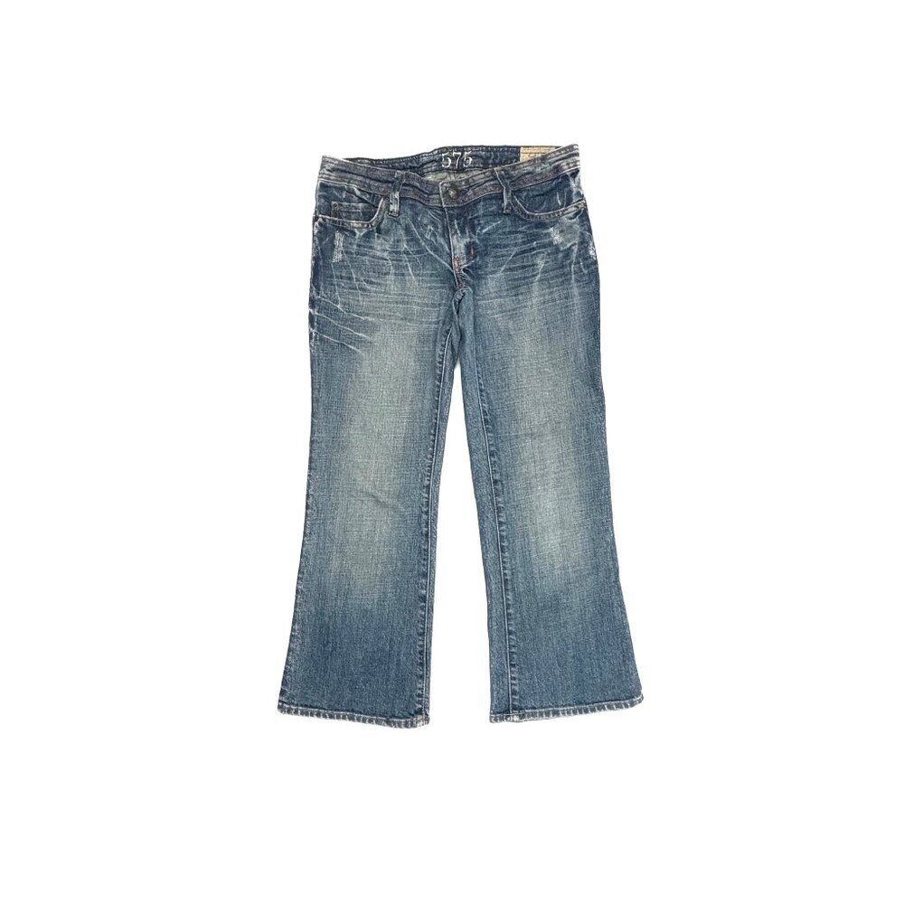 575 Kick Crop Women's size 27 Dark Wash BLue Denim jeans